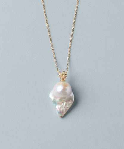 crown baroque pearl pendant_y