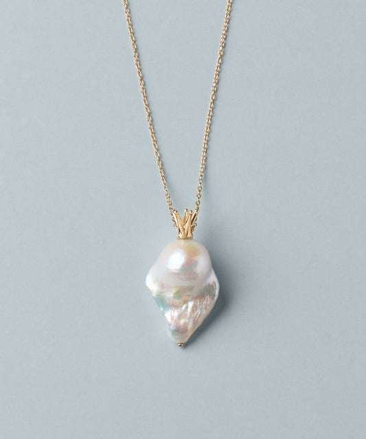 crown baroque pearl pendant_y