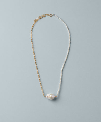 freshwater baroque pearl Necklace_ｙ