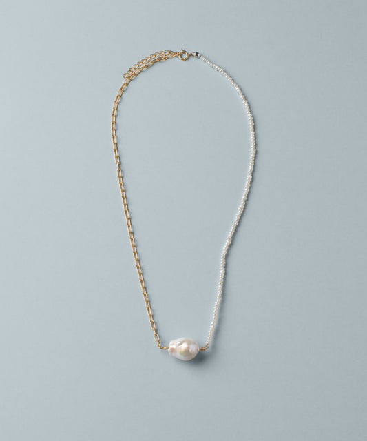 freshwater baroque pearl Necklace_ｙ